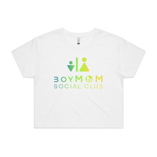 BOYMOM LOGO CROP TEE