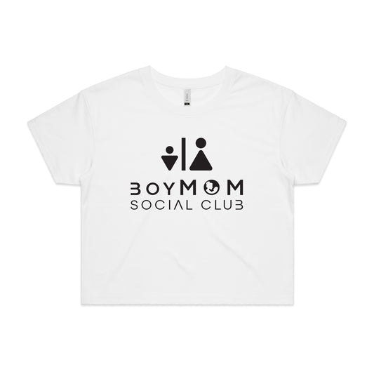 BOYMOM LOGO CROP TEE